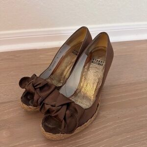 Stuart Weitzman Satin Espadrille Size 6 Women's